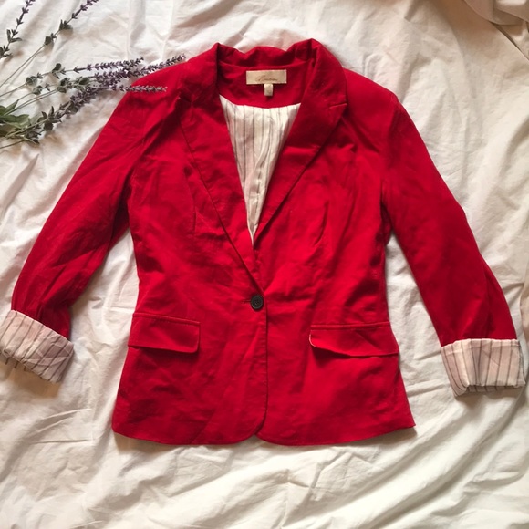 Monteau Jackets & Blazers - Red cotton blazer